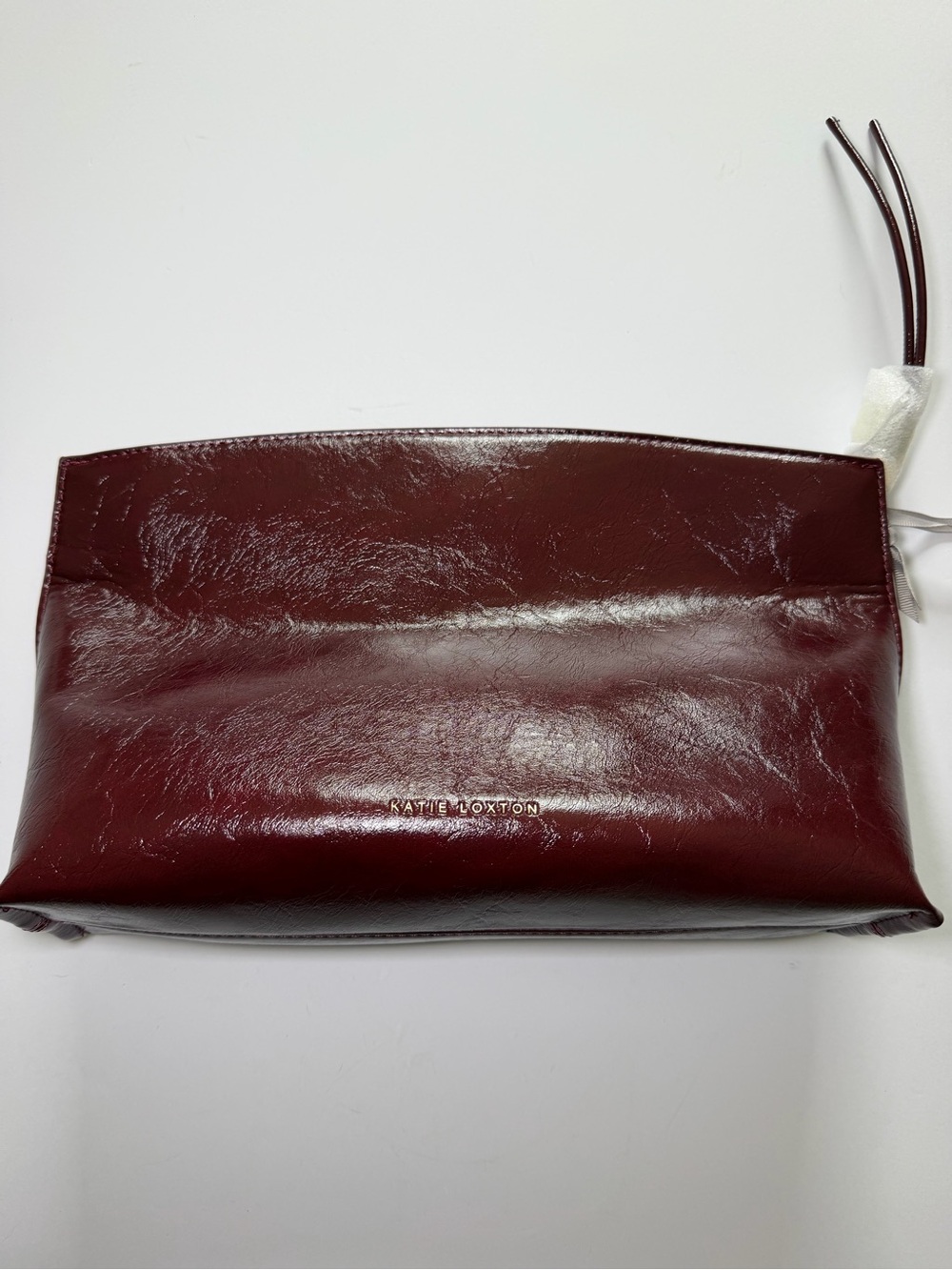 Katie Loxton Burgundy Vegan Leather Clutch Bag
